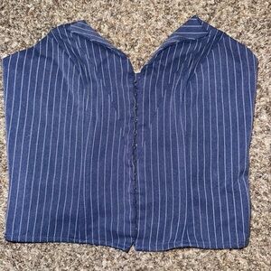 Express Blue and White Corset Top